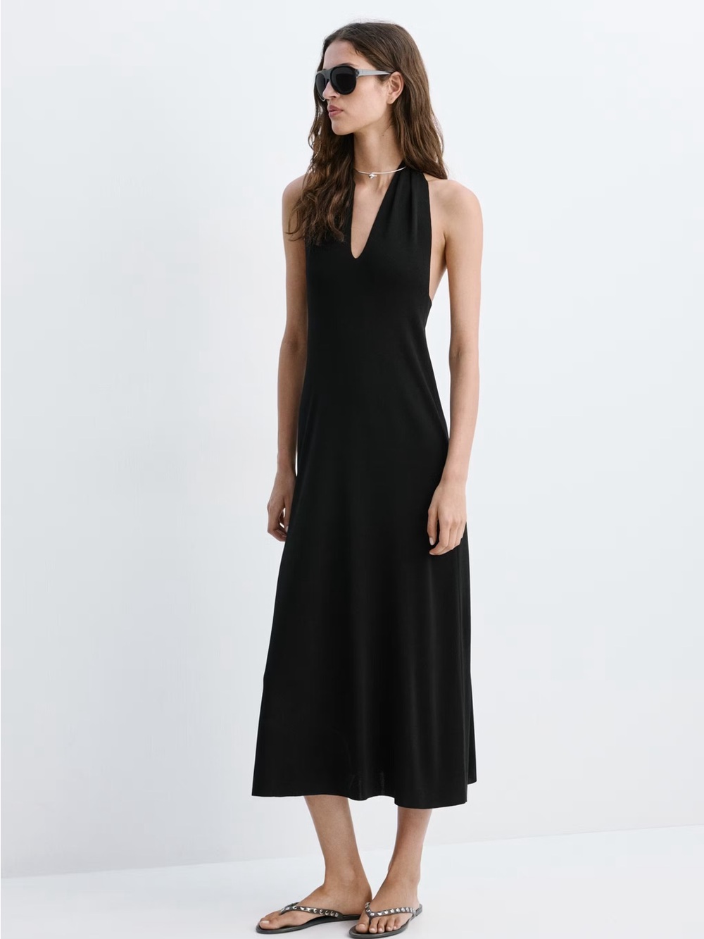 NWT (size 6) Mango HALTER DRESS WITH BACK DETAIL